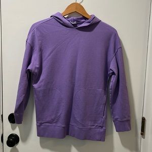 Abound cropped sleeves sweater wot hoodie, purple size X-small